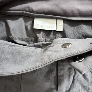 Athleta Light Gray Snap-Waist with zip pockets